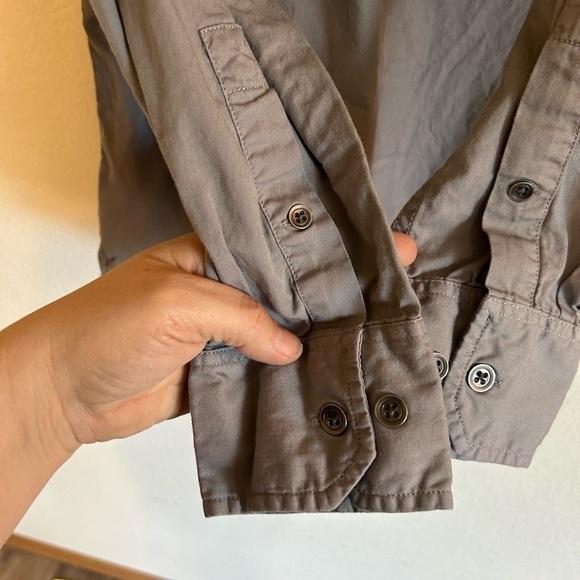 Alesbury Men's Long Sleeve button down slim fit medium grey shirt - Picture 9 of 10